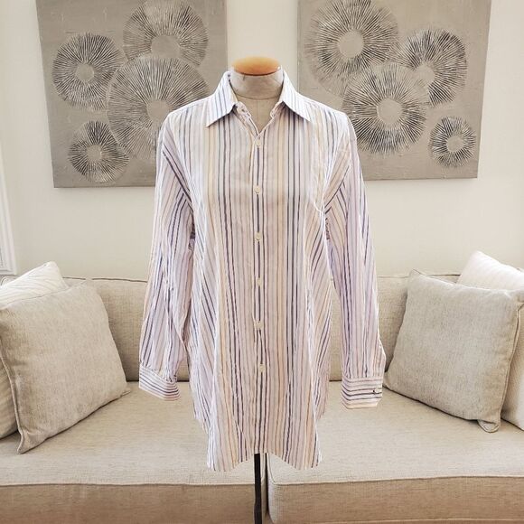 Paul Smith London Striped Button-Up Long Sleeve Dress Shirt SZ 16.5/42 - Picture 1 of 11
